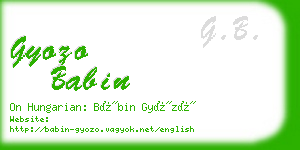 gyozo babin business card